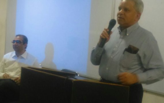 Bennett University Vice Chancellor addressing NANO students